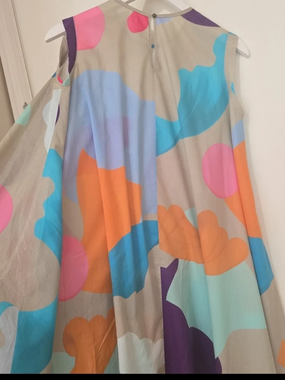 JNBY Kids Cream All-Over Print  Dress, with Back Button Closure, S 8-10